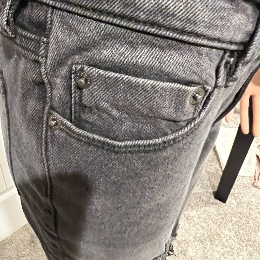 Free people skinny ripped jeans color washed black size 27 - Picture 10 of 16